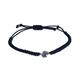 Bracciale con cordino Good Luck e Zaffiri Blu