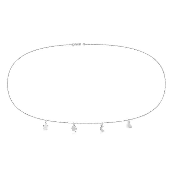 Body chain  in argento 925 con charm a scelta