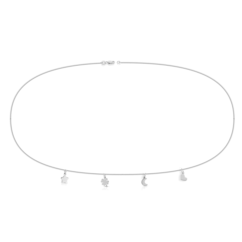 Body chain  in argento 925 con charm a scelta