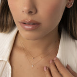 Round shape nude diamond necklace