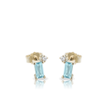 Boucles d'oreilles en topaze et diamant