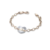 Pulsera de plata dorada con escritura Mamá