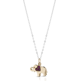 Collier éléphant rouge