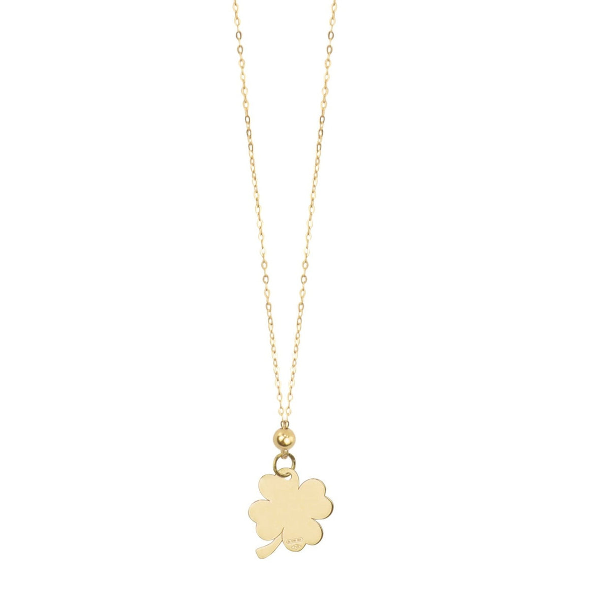 Collana in oro con ciondolo a forma di quadrifoglio