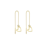 Boucles d'oreilles pendantes en forme de cœur