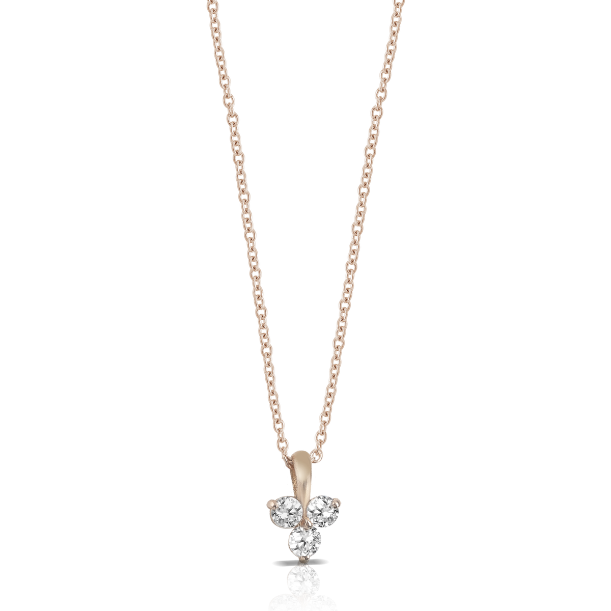 Collana triangolo in oro 18 kt e diamanti bianchi