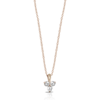 Collana triangolo in oro 18 kt e diamanti bianchi