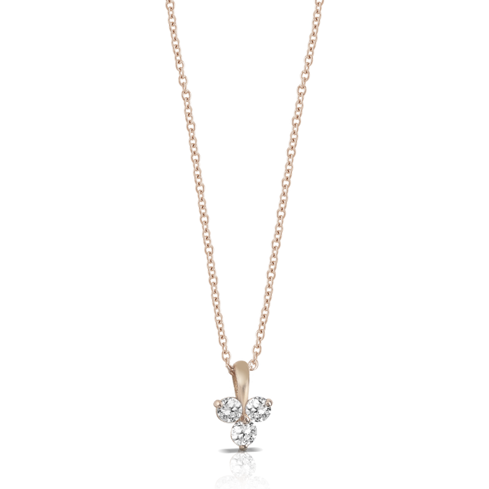 Collana triangolo in oro 18 kt e diamanti bianchi