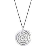 Catenina in argento con ciondolo con nomi degli alunni